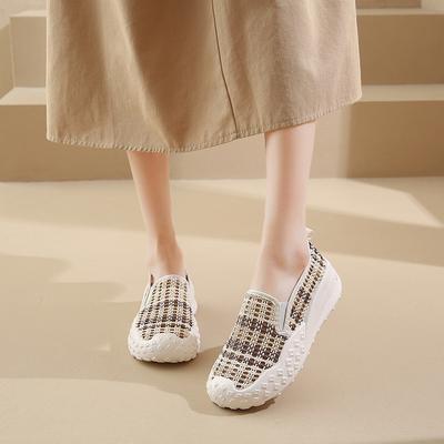 CRLAYDK Лоферы женские плетеные Удобные слипоны Рабочие балетки Повседневная обувь для ходьбы Легкие женские туфли для мамы Кроссовки для путешествий