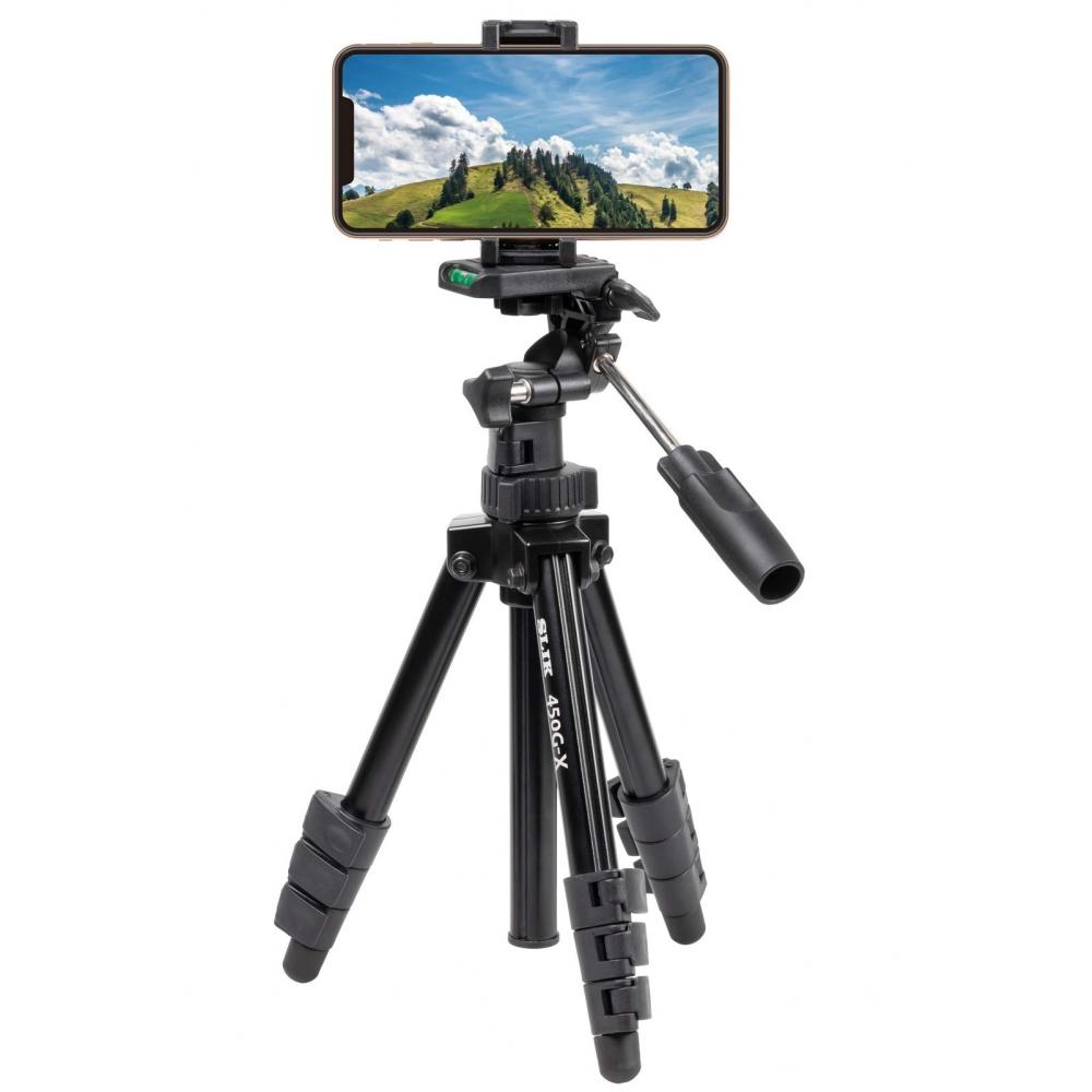 SLIK Tripod 450G-X 4 Tier Lever Lock Type Smartphone Holder Included Lightweight Type Black 217184