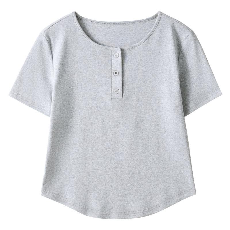 Летняя женская облегающая и тонкая футболка с короткими рукавами в стиле casual Bottoming