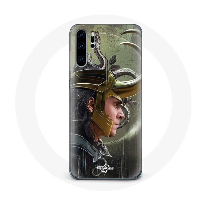 Чехол - Maniacase - Huawei P30 - Мягкий - Черный - Локи Тор Рагнарёк