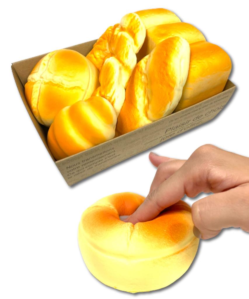 Большой набор мягкого хлеба Jumbo Squeeze, 6 видов, суперпышный, для домашнего декора, пекарня (Набор из 6 пушистых булочек)