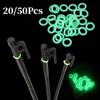 20/50 шт., силиконовая светящаяся палатка для кемпинга, кольцо для ногтей, О-образное кольцо для удочки, многофункциональный ночник, аксессуары для палаток