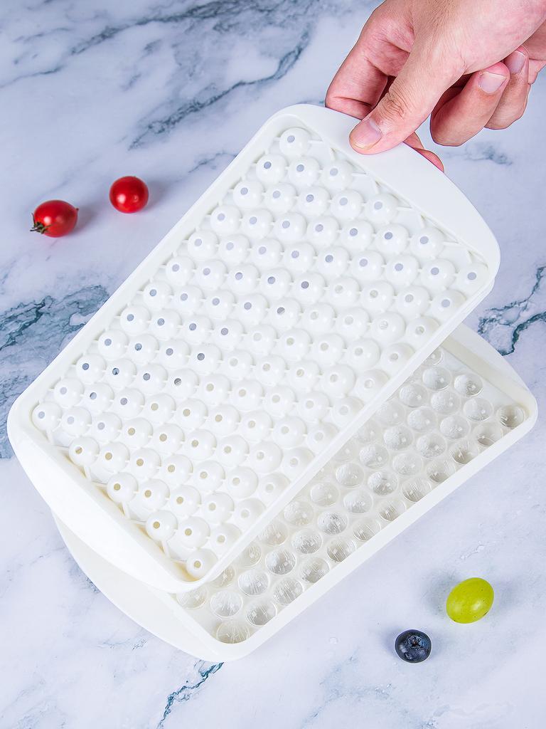1pc Silicone Ice Cube Mold 104 Cube Ice Trays Food Grade Maker Kitchen Household Stackable Ice Trays With Covers