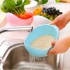 Household Kitchen Washing Rice Sieve Washing Rice Basin Kitchen Washing Rice Basket Vegetables and Fruits Basket Drain Washing Basin