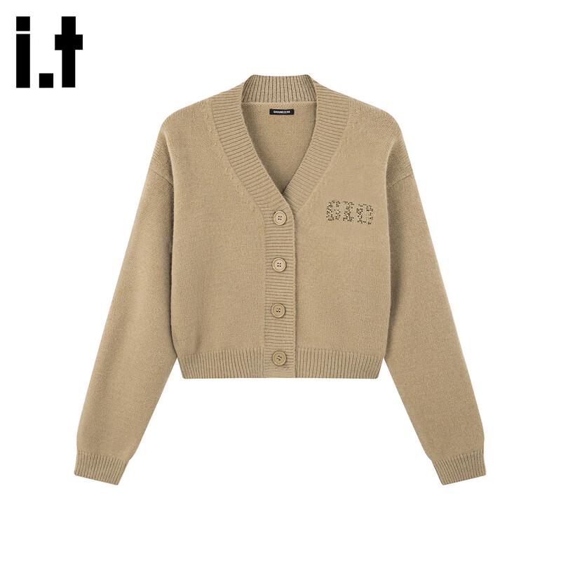 Женский кардиган-свитер GROUND ZERO с V-образным вырезом и стразами