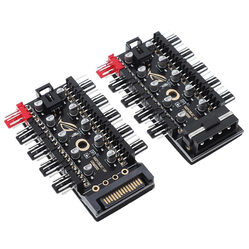 ШИМ-концентратор вентилятора 10, охладитель Sata Molex, охлаждающий вентилятор, разветвитель, адаптер контроллера скорости