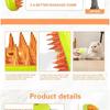 1pc -Dog Cleaning Mango Shaped Brush, Spray Massage Comb, Manual Pet Cleaning Brush, Perfect for Pet Cat,