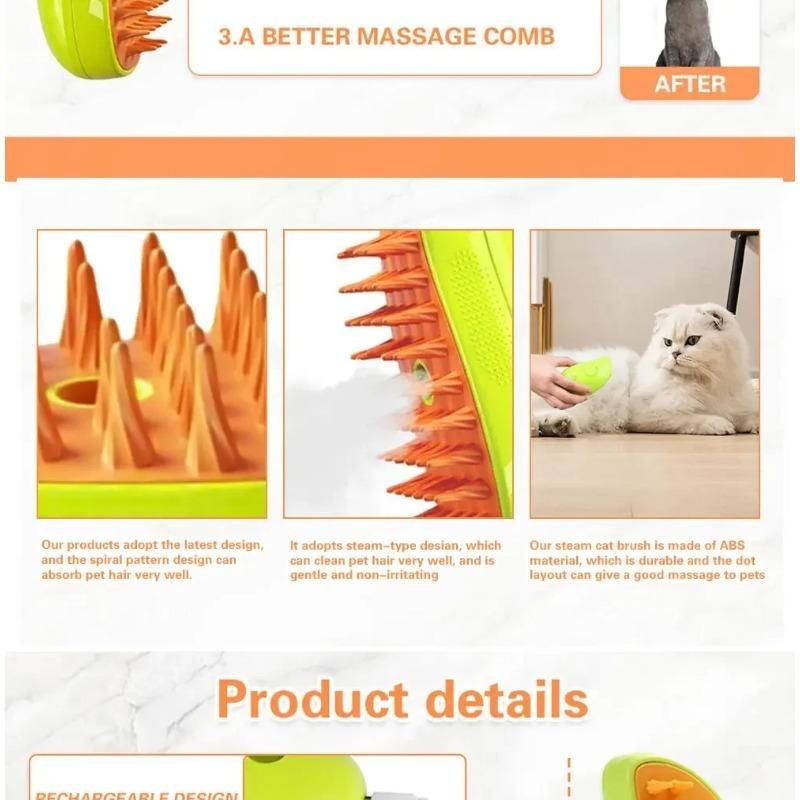 1pc -Dog Cleaning Mango Shaped Brush, Spray Massage Comb, Manual Pet Cleaning Brush, Perfect for Pet Cat,