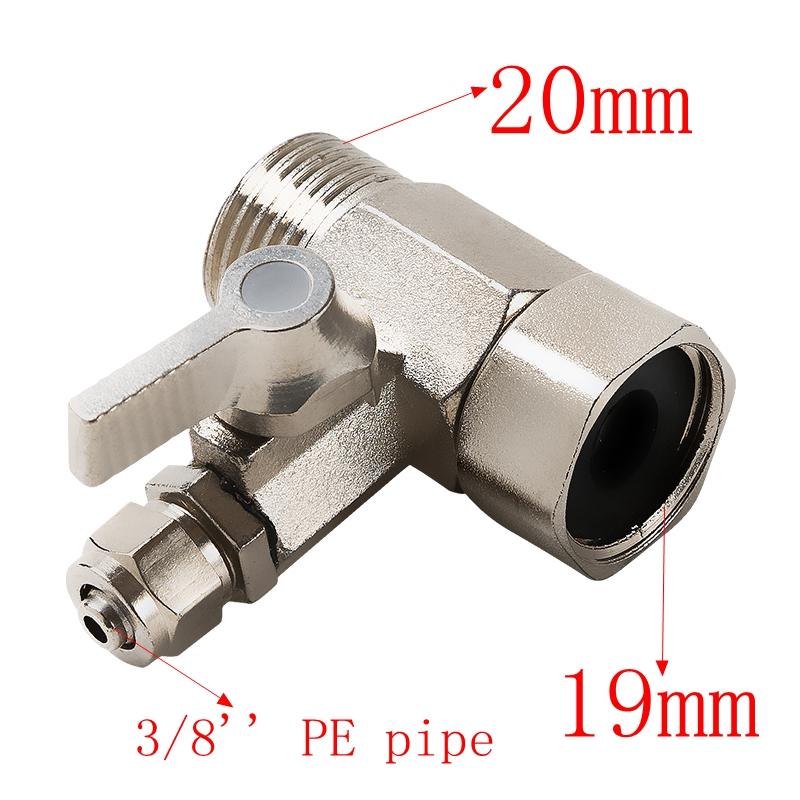 1 шт. 1/2''BSP Male to Female to 1/4'' или 3/8'' PE Tube Трехходовой шаровой клапан Pine Gain RO Filter Fitti