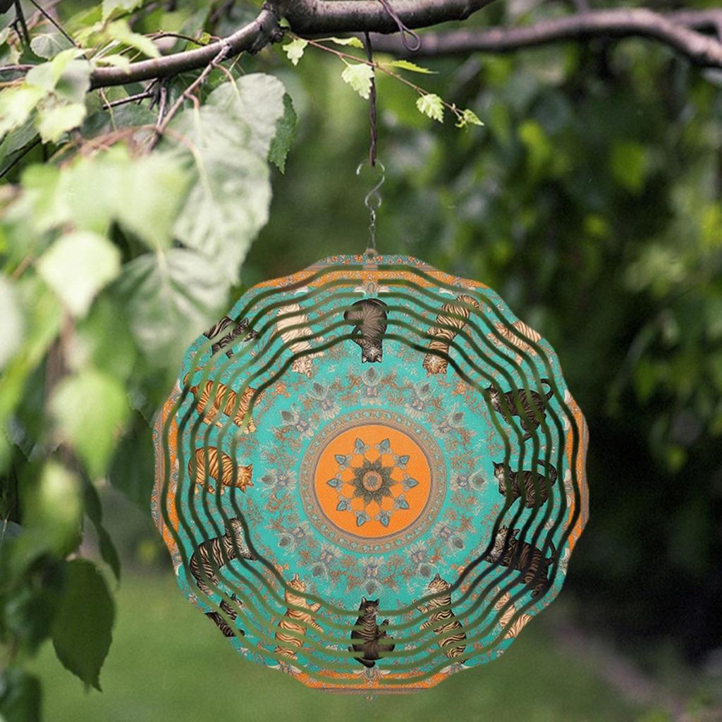 10 Inch Hanging Wind Chime Rotating Art Decor with 360 Hook for Courtyard Balcony Garden Spring Summer Outdoor Gift for Friends