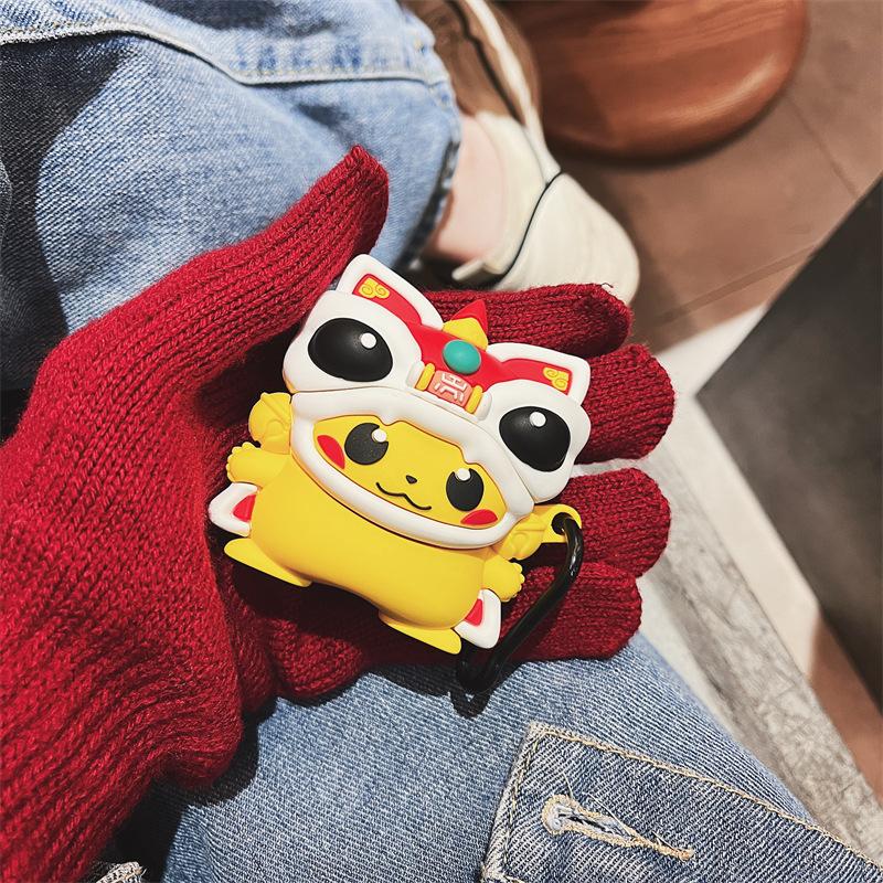 Cute lion dance pickup for AirPods pro1 generation protective case 1 generation pro1 generation apple bluetooth headset case