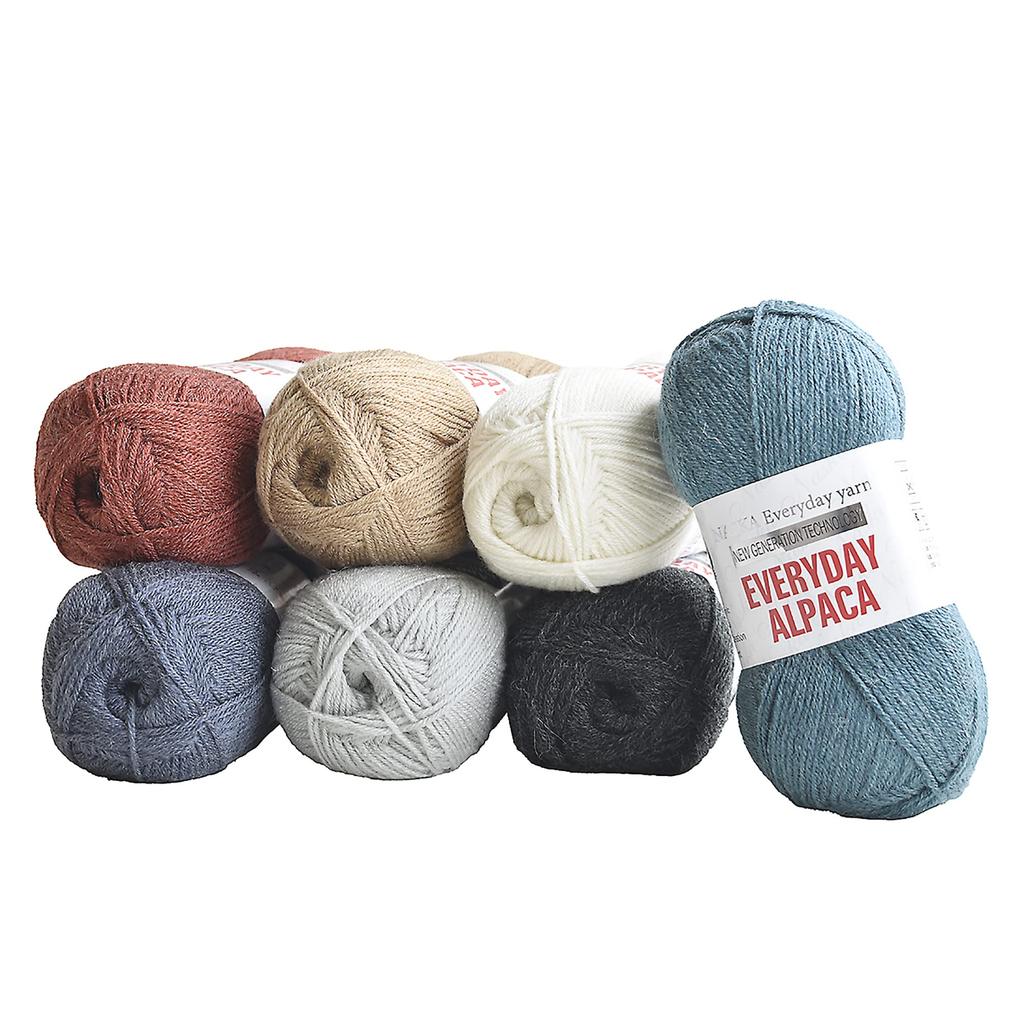 NASKA Hand Knitted Yarn Everyday Alpaca Medium Thick White 100g 300m 5 Balls Set COL.201 Approx. N-108