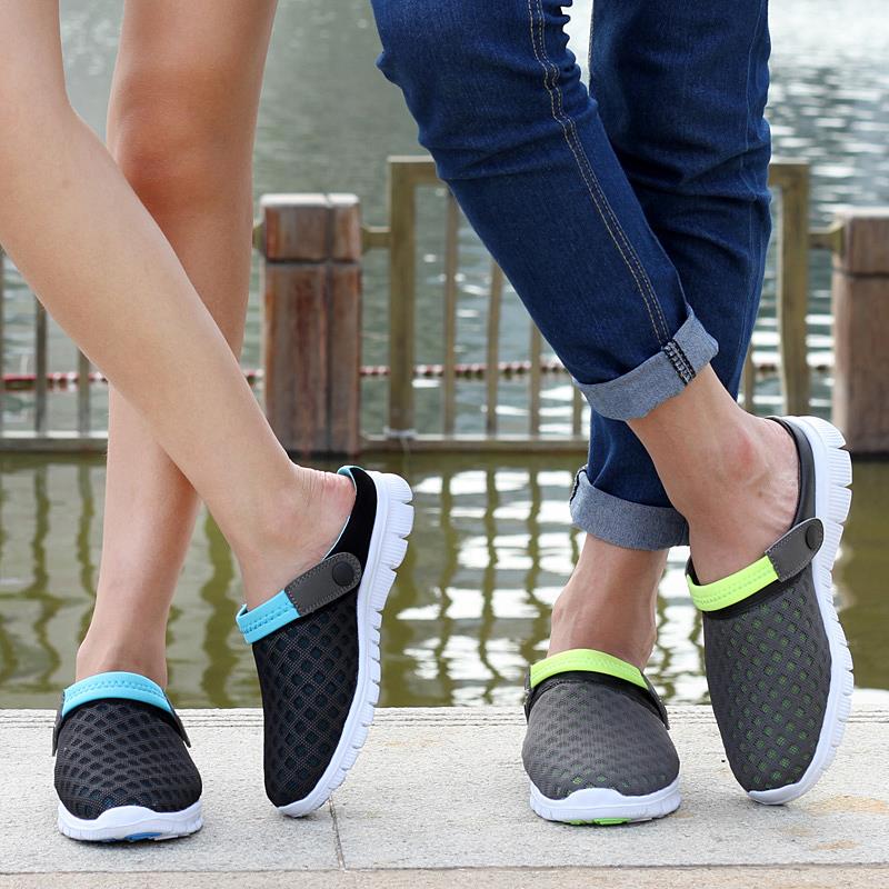 Унисекс модные летние мужские сандалии тапочки на открытом воздухе мужские пляжные сандалии резиновые шлепанцы для пары W2 35