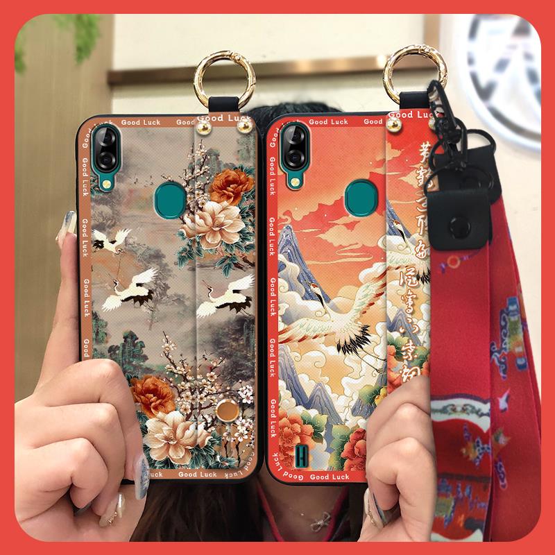 Мягкий силиконовый чехол для телефона Blackview A60 Pro Водонепроницаемая задняя крышка Подставка Противоударный Пылезащитный Прочный Ремешок