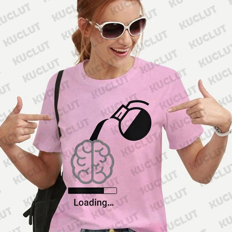 Brain Need Coffee Printed T Shirt Unisex Hip Hop Summer Soft Tops Fashion Casual Funny Tshirts Short Sleeve Breathable Tshirt
