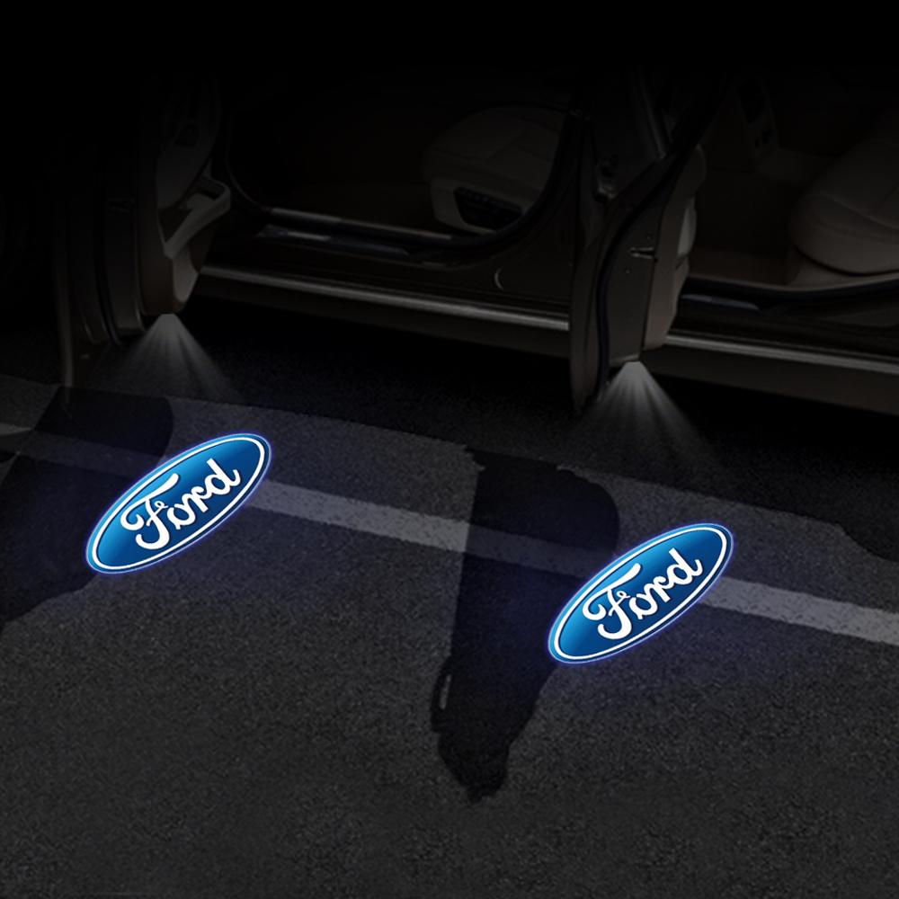 2PCS Car Laser Projector LED HD Induction Lamp Welcome Light for Mondeo 2007-2013 Mustang ST RS Ford Max 2007-2008 Focus 2 F150