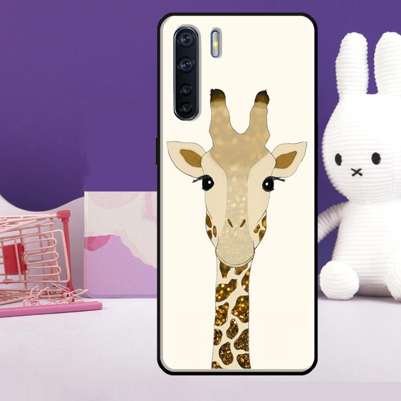 Cute Cartoon Giraffe Case For Oppo A18 A38 A78 A98 A58 A60 A80 A40 A96 A76 A16 A94 A74 A54 A15 A17 A57 A77 A5 Pro