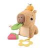 Fisher-Price-My Cuddly Capybara-Plush Teething Ring and Rattle - From 3 Months- HYR54