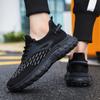 Осенние новые повседневные мужские туфли из сетки и кокоса, низкие спортивные кроссовки для бега на платформе с мелким горлом, спортивные мужские туфли