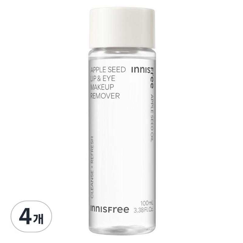 Innisfree Apple Seed Lip & Eye Makeup Remover, 100ml, 4 pcs
