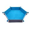 Folding Dice Tray Box Pu Leather Folding Hexagonal Coin Square Tray Dice Game