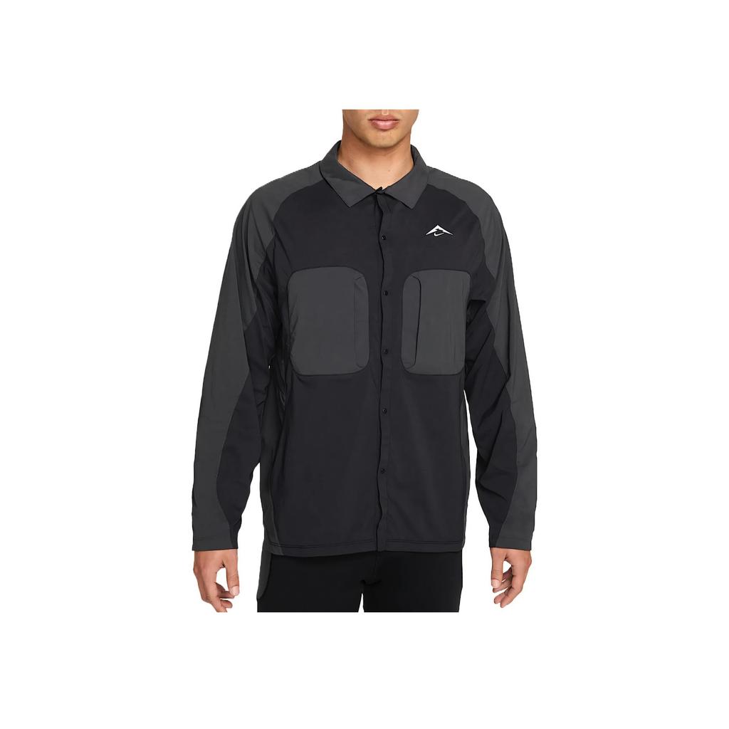 Nike Dri-FIT ADV Удобная Мягкая Универсальная Рубашка с Длинным Рукавом Мужские рубашки Черный HJ5080-010