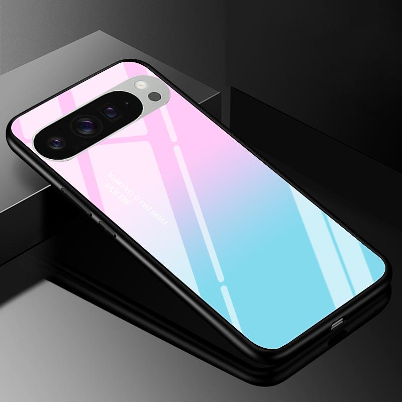 Закаленное Стекло Чехол Для Телефона Для Google Pixel 9 Pro XL 9A 9 8A 8 Pro 7 Pro 7A Роскошный Жесткий Задний Бампер Чехол Pixel8 7Pro 9pro Capa