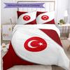 Turkey Football Printed Bedding 3 Piece Set Cozy Breathable Bed Cover Set as Housewarming Holiday Gift