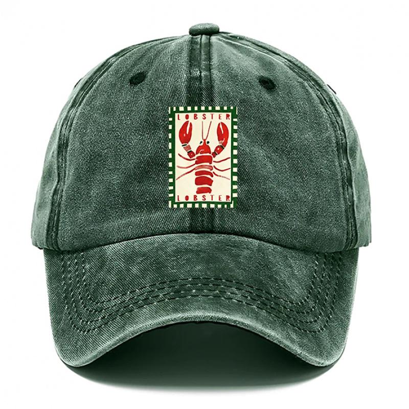 pc Lobster Pattern Printed Washed Baseball Hat Hats for Men Design Style Baseball Hat for Women Trucker Hat Baseball Caps