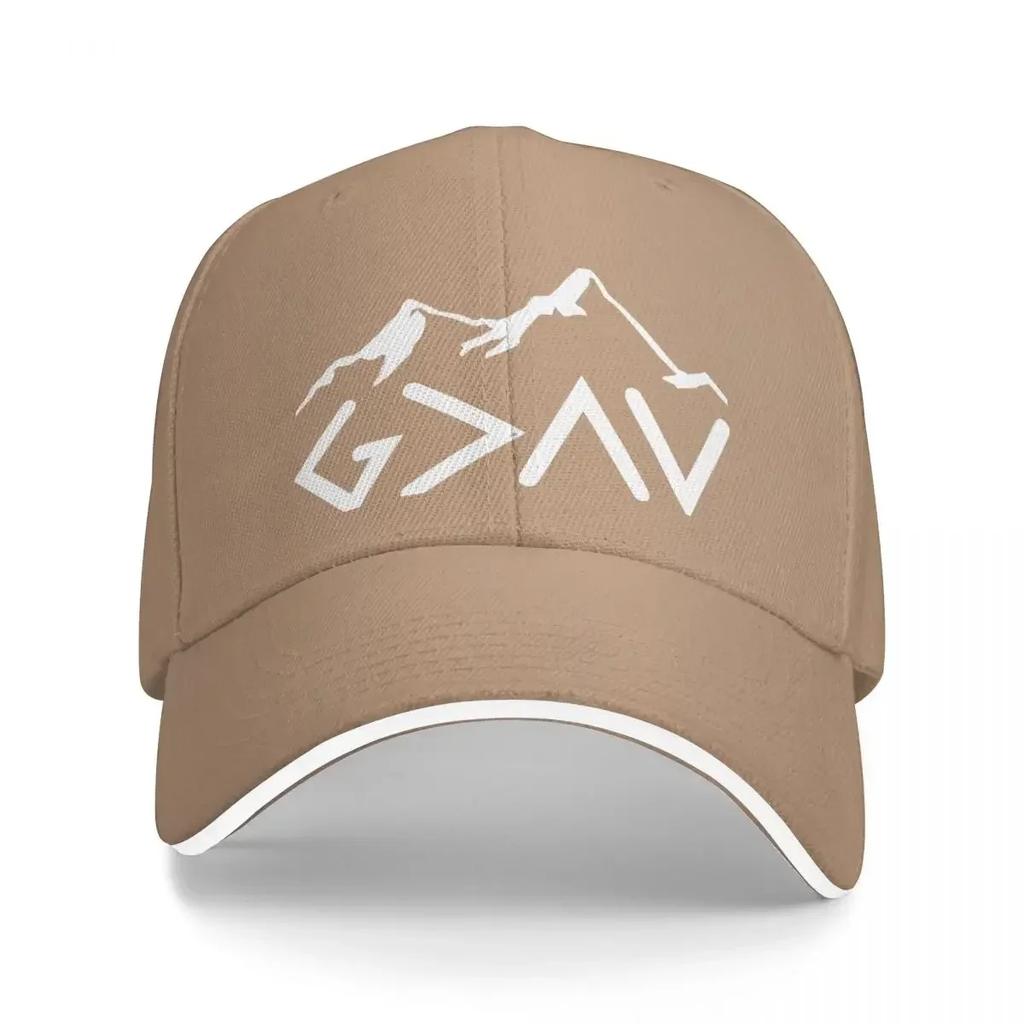 God is greater than highs and lows qoute design Baseball Cap funny hat Beach Bag Luxury Unisex Hat Unisexs Baseball Womens
