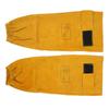 Pair Welding Sleeve Cowhide Wearproof Heat Resistant Golden Yellow for Mechanical Operation