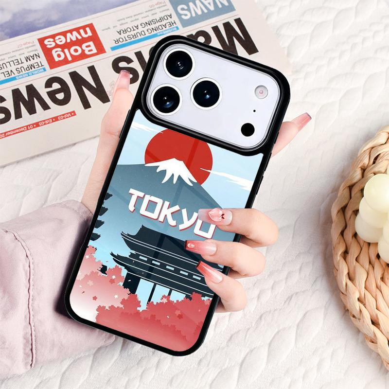 Японское искусство Гора Фудзи Чехол для телефона Для IPhone 17 16e 15 14 13 12 11 Pro Max Air Mini Мягкий защитный чехол