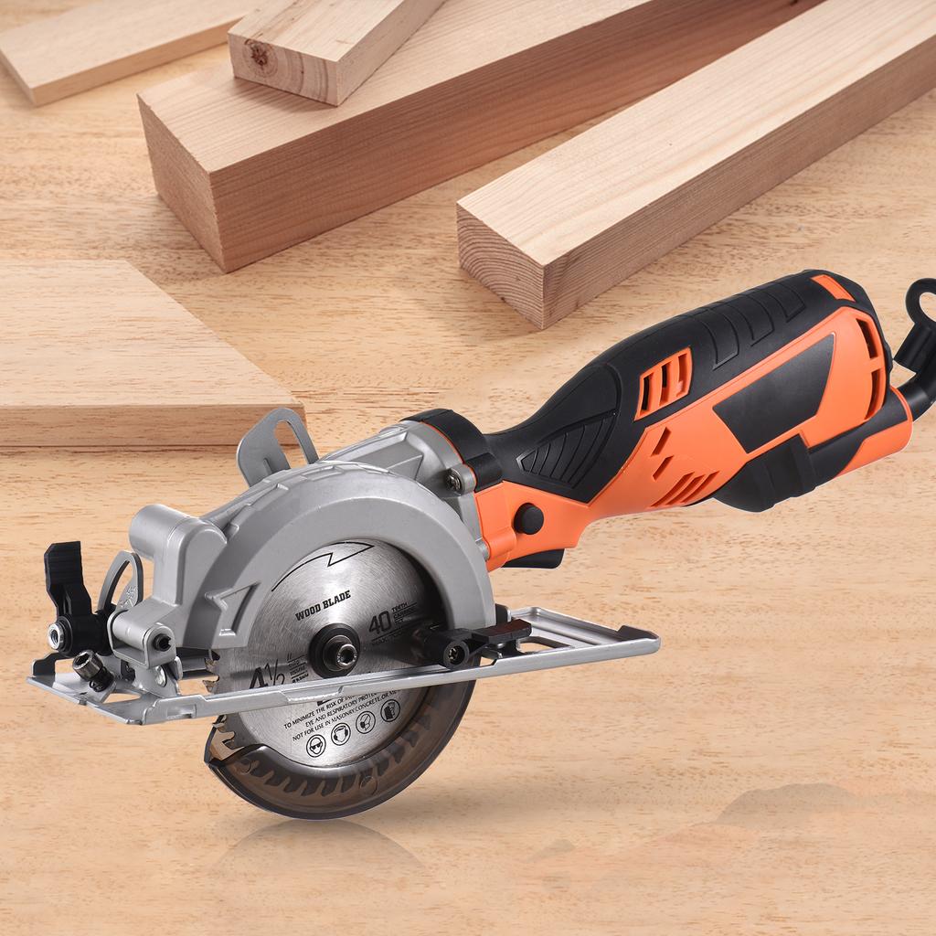 4.8A 580W Mini Circular Saw 3500RPM Electric Saw with 24T 40T Blades for Wood Plastic Max Cutting Depth 1 11 16   (90