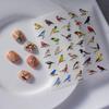 5D объемные наклейки для нейл-арта «Стрекоза и бабочка» с насекомыми и божьими коровками