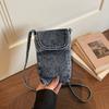 Street Style Denim Crossbody Bag Y2K Phone Purses Fashionable Canvas Bag  Women&Men