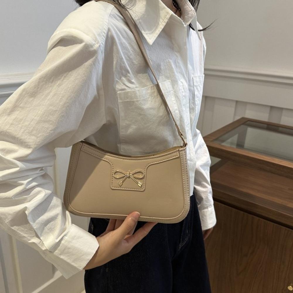 Сумка через плечо с бантом на молнии из искусственной кожи для женщин, роскошная сумка через плечо с бантом для девочек