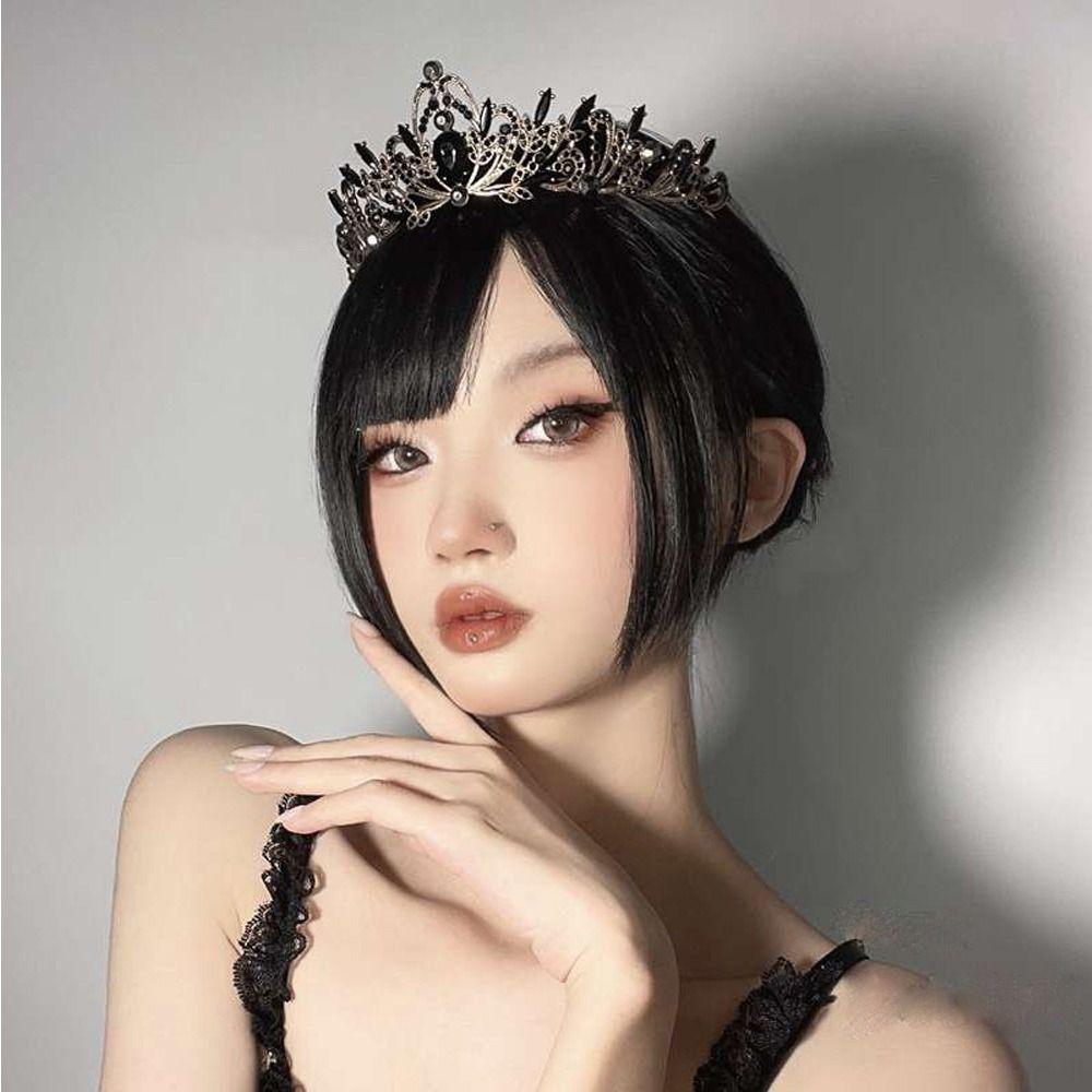 Королева Стразы Барокко Принцесса Тиара Корейский Стиль Повязка Женские Аксессуары для Волос Корона Невесты