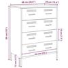 VidaXL Buffet Anthracite 68x39x89 Cm Steel, Cabinet, Cupboard, High Buffet, Side Cabinet, Storage Cabinet, 842984