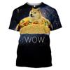 Summer Round Neck Shiba Inu 3D Print Top Doge Fan Streetwear Fashionable Casual Short Sleeved Men's T-shirts