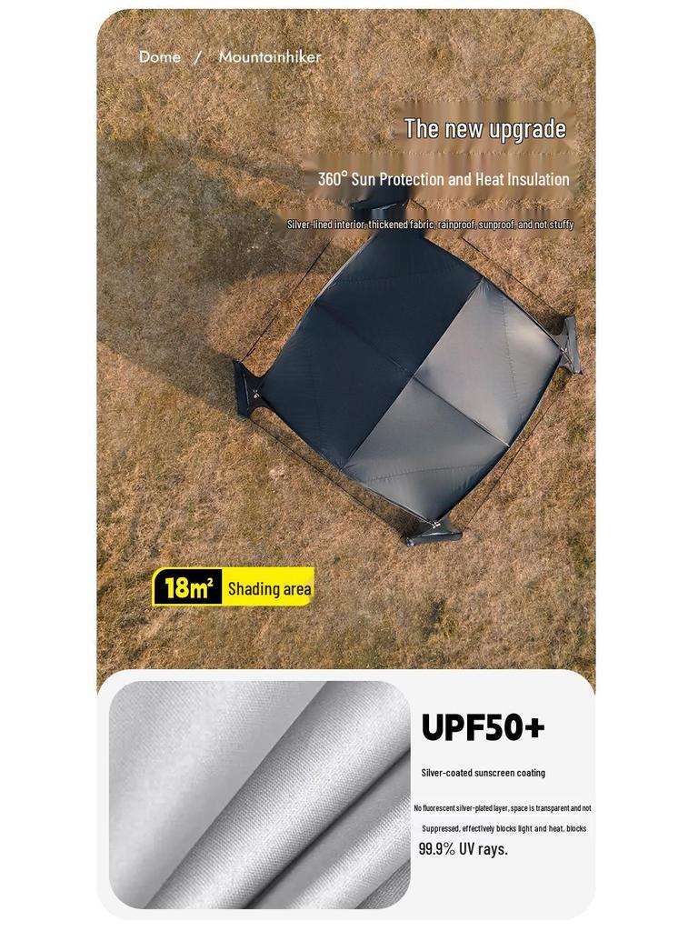 Rainproof Multiperson Canopy Upgraded Dome Zippered Tent For Outdoor Camping