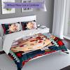 3pcs Custom Name Demon Slayer character theme Set,Includes 1 Duvet Cover and 2 Pillowcases,All-season Bedroom Decor