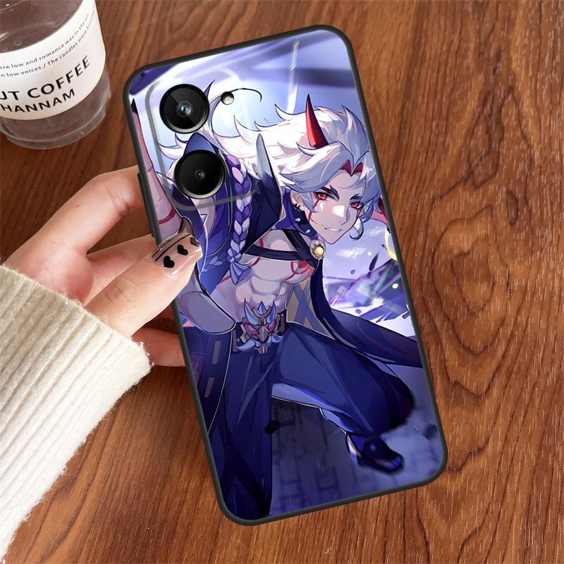 Чехол Genshin Impact Аратаки Итто для Realme 15 Pro GT7 GT6 10 11 12 13 14 Pro Plus C75 C71 C65 C63 C61 C53 C67 C35 C55