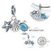 Fashion Trend 925 Silver Travel Airplane Dangle Charms Fit Original  Charm Bracelet DIY Sunflower Butterfly Bead
