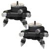 Famimueno Rotating Table Plumb Bolt Adapter Laser Marker Fine Adjustment Level Tripod Base of Screw Hole At Screw At 360° (Black/Set 2, 5/8"