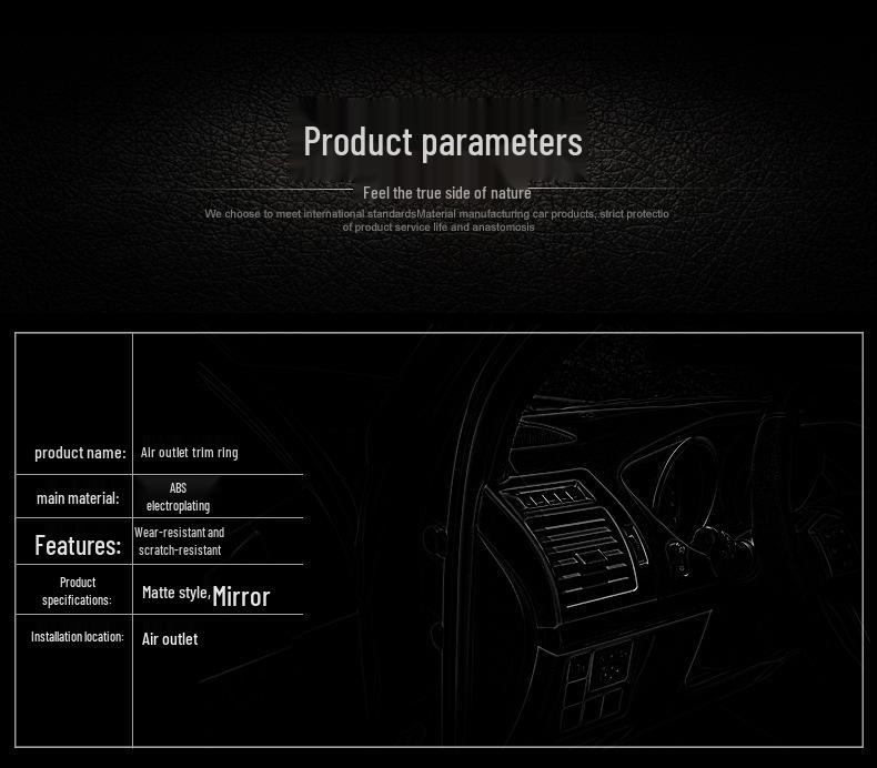 Toyota Prado 2010-2023 Front Air Vent Frame Center Console Trim