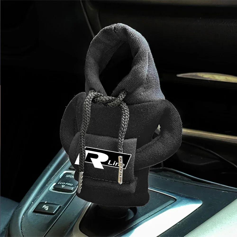 1/2Pcs Hoodie Car Gear Shift Cover Handle Kit Gear Shift Sweatshirt Decoration For Volkswagen VW R Line Tiguan Golf Jetta Passat