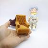 [J]1 шт. Миниатюрное одноместное кресло-диван 1:12/1:20/1:25/1:Кукольный домик масштаба 1:30, мини-кресло с ворсистой обивкой, мебель для ролевых игр, декор для сцены