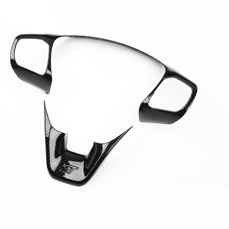 Для Focus 2018 2019 аксессуары для стайлинга автомобилей ABS углеродное волокно рулевое колесо кнопка рамка крышка чехол отделка наклейка