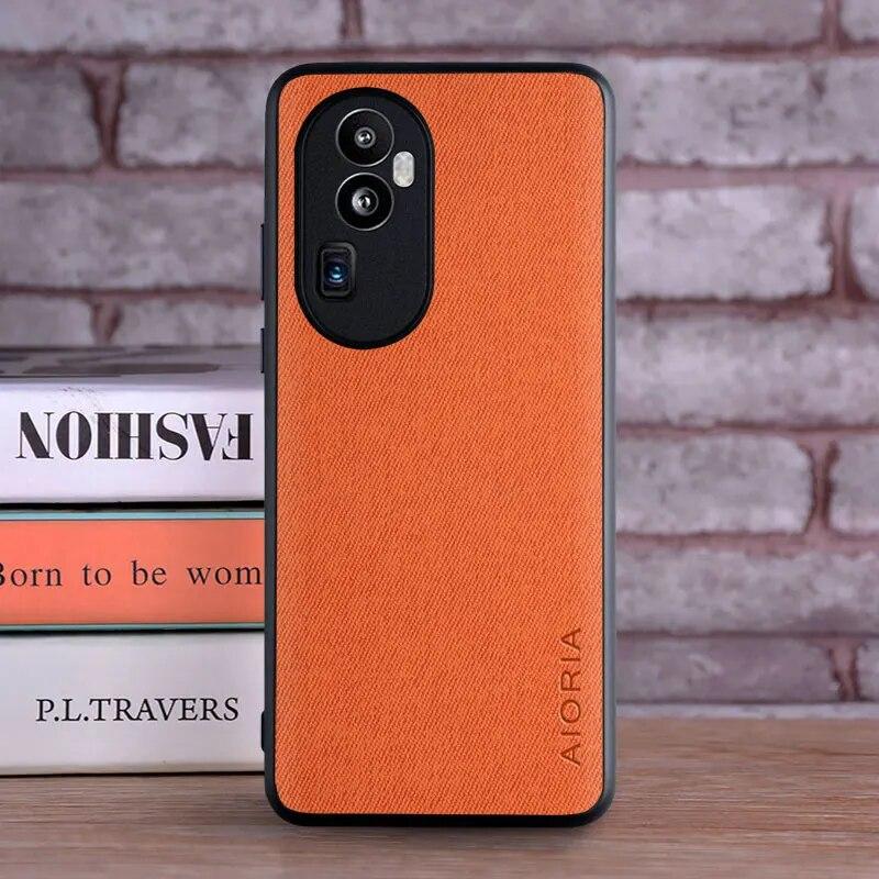 Чехол для Oppo Reno 11 10 8 T 7 6 Pro Plus, роскошный текстильный кожаный чехол для телефона, чехол для oppo reno10 pro, чехол Funda