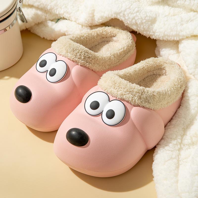 Водонепроницаемые хлопковые тапочки с героями мультфильмов, женские осенние и зимние теплые тапочки Baotou